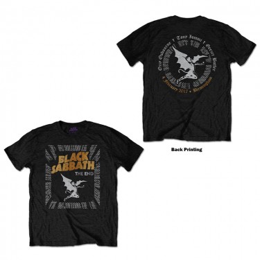Black Sabbath Unisex T-Shirt: The End Demon (Back Print) (Large)