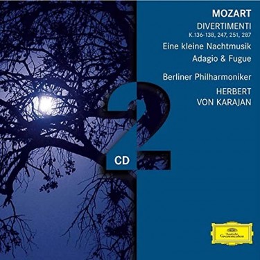 MOZART / KARAJAN/BPH - Divertimenti 136-8, 247, 251, 287, Eine Kleine Nachtmusic, Adagio & Fugue