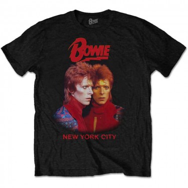 David Bowie Unisex T-Shirt: New York City (Back Print) - Black