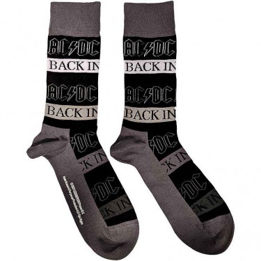 AC/DC Unisex Ankle Socks: Back In Black (Black) (UK Size 4 - 7)