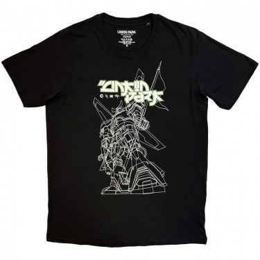 Linkin Park Unisex T-Shirt: Reanimation Mega Bot (Black) (Large)