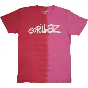 Gorillaz Unisex T-Shirt: Two-Tone Brush Logo (Wash Collection) (Small)
