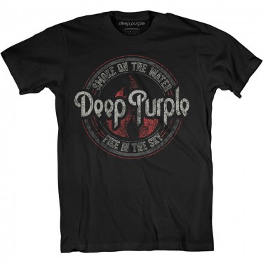 Deep Purple Unisex T-Shirt: Smoke Circle (Large)