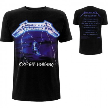 Metallica - Ride The Lightning Tracks (Back Print) - Unisex T-shirt (Small)