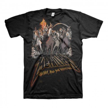 Metallica Unisex T-Shirt: 40th Anniversary Horsemen (Medium)