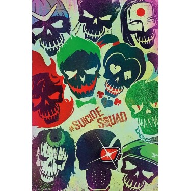 plakát 3436 - SUICIDE SQUAD - FACES - 61 X 91,5 CM