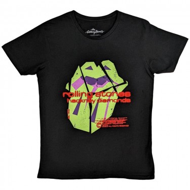 The Rolling Stones Unisex T-Shirt: Hackney Diamonds Neon Tongue (Small)