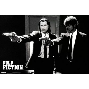 plakát 580 - Pulp Fiction - Guns B&W - 61 X 91,5 CM