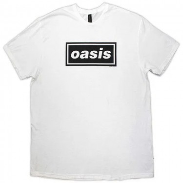 Oasis Unisex T-Shirt: Decca Logo (White) (Small)