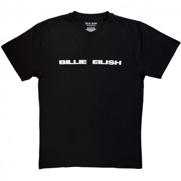 Billie Eilish Unisex T-Shirt: Logo Mono (Black) (X-Large)