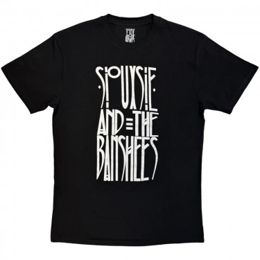 Siouxsie & The Banshees Unisex T-Shirt: Logo Mono (Black) (Large)