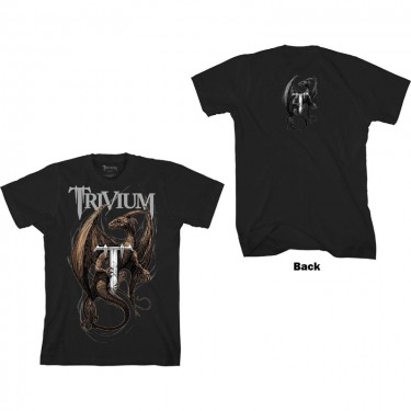 Trivium Unisex T-Shirt: Perched Dragon (Back Print) (X-Large)