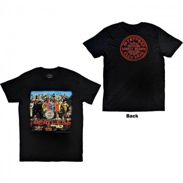 The Beatles - Sgt Pepper (Back Print) - Premium T-shirt (X-Large)