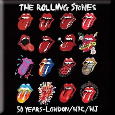 The Rolling Stones Fridge Magnet: Tongue Evolution 7,5x7,5 cm