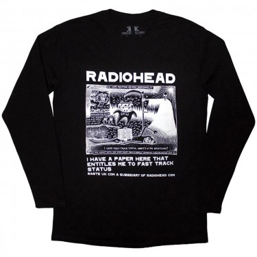 Radiohead Unisex Long Sleeve T-Shirt: Ice Caps (Black) (Medium)