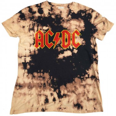 AC/DC Unisex T-Shirt: Logo (Wash Collection) (Large)