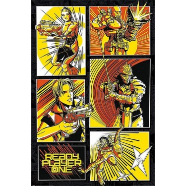 plakát 3309 - READY PLAYER ONE - COMIC PANELS - 61 X 91,5 CM