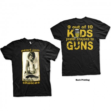 Pearl Jam Unisex T-Shirt: Choices (Back Print) (Small)