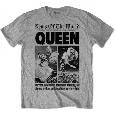 Queen - News of the World 40th Front Page - T-shirt (Large)