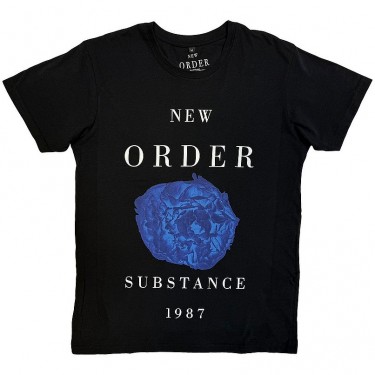 New Order Unisex Carbon T-Shirt: Substance 1987 (Black) (Large)