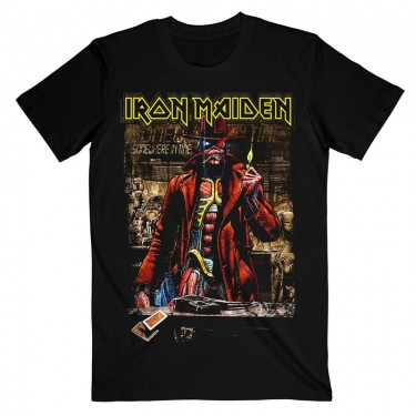 Iron Maiden Unisex T-Shirt: Stranger Sepia (Large)