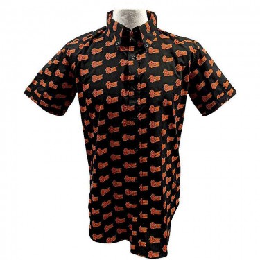 David Bowie Unisex Casual Shirt: Logo Pattern (All Over Print) (Medium)