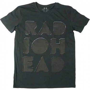 Radiohead Unisex T-Shirt: Note Pad (Black) (Debossed) (Large)