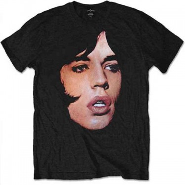 The Rolling Stones Unisex T-Shirt: Mick Portrait - Black