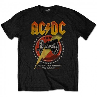 AC/DC Unisex T-Shirt: For Those About To Rock 81 (Small)