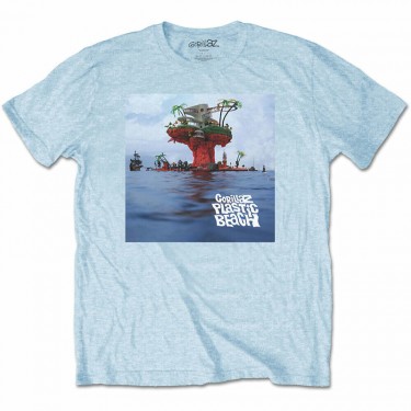 Gorillaz Unisex T-Shirt: Plastic Beach (Large)