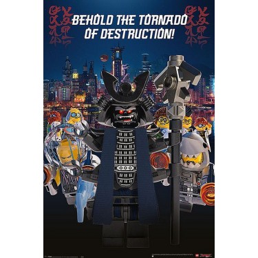 plakát 3168 - LEGO NINJAGO MOVIE - GARMADON DESTRUCTION - 61 X 91,5 CM