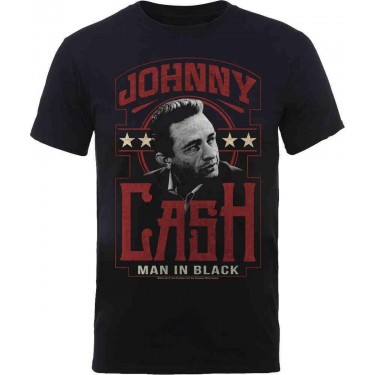 Johnny Cash Unisex T-Shirt: Man In Black - Black