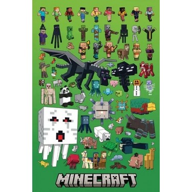 plakát 52 - Minecraft - Character Montage - 61 X 91,5 CM
