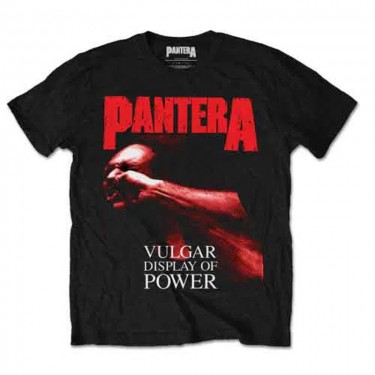 Pantera Unisex T-Shirt: Red Vulgar (Black) (X-Large)