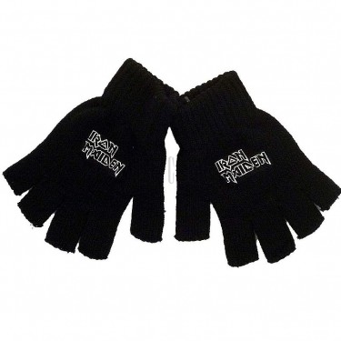 Iron Maiden Unisex Fingerless Gloves: Logo