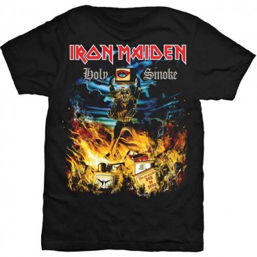 Iron Maiden Unisex T-Shirt: Holy Smoke (Black) (Small) Iron Maiden Unisex T-Shirt: Holy Smoke (Black) (Small)