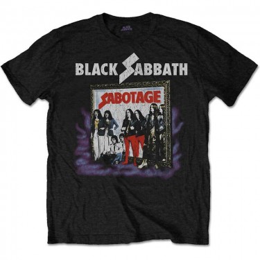 Black Sabbath Unisex T-Shirt: Sabotage Vintage (Large)