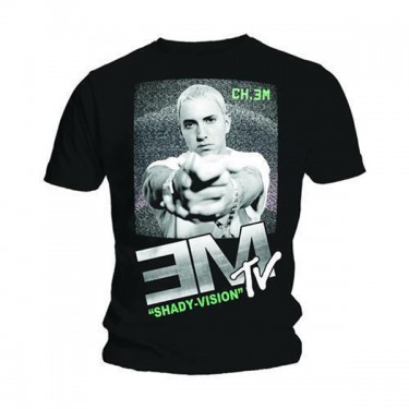 Eminem Unisex T-Shirt: EM TV Shady Vision (Medium)