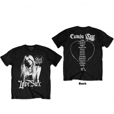 Avril Lavigne Unisex T-Shirt: Love Sux (Back Print) (Small)