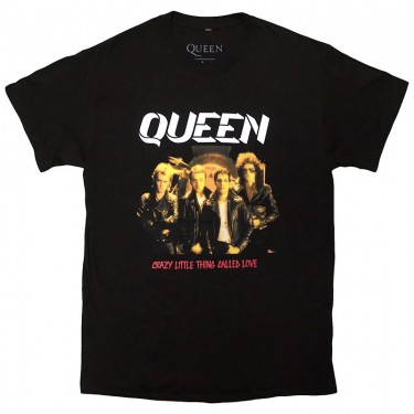 Queen Unisex T-Shirt: Crazy Little Thing (Black) (Medium)