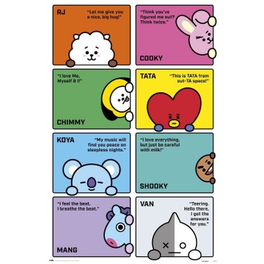 plakát 137 - BT21 - Characters - 61 X 91,5 CM