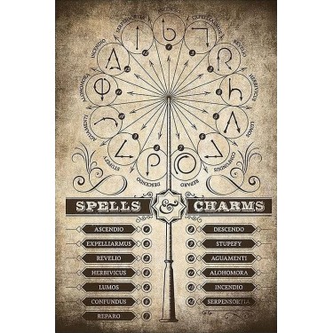 plakát 407 - HARRY POTTER - SPELLS AND CHARMS - 61 X 91,5 CM