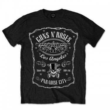 Guns N' Roses Unisex T-Shirt: Paradise City Label (Large)