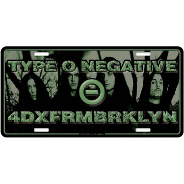 Type O Negative Number Plate: 4Dxfrmbrklyn