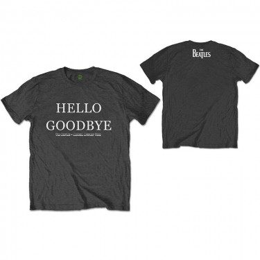 The Beatles Unisex T-Shirt: Hello, Goodbye (Back Print) - Grey