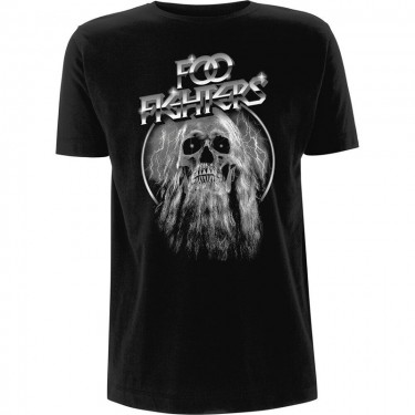 Foo Fighters Unisex T-Shirt: Bearded Skull (Large)