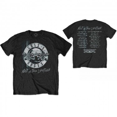 Guns N' Roses - Not in this Lifetime Tour Xerox with Back Print - T-shirt (X-Large)