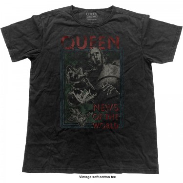 Queen - News of the World Vintage (Vintage Finish) - Unisex T-shirt (X-Large)