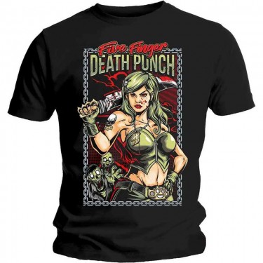 Five Finger Death Punch Unisex T-Shirt: Assassin (Black) (Large)