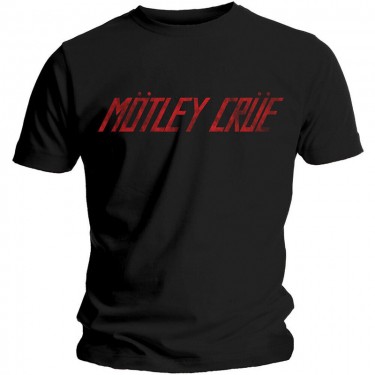 Motley Crue Unisex T-Shirt: Distressed Logo (Small)